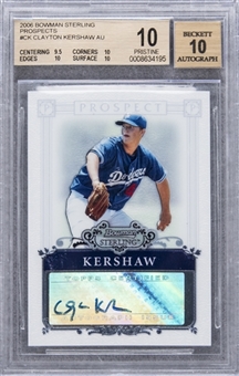 2006 Bowman Sterling Prospects #CK Clayton Kershaw Signed Rookie Card – BGS PRISTINE 10/BGS 10